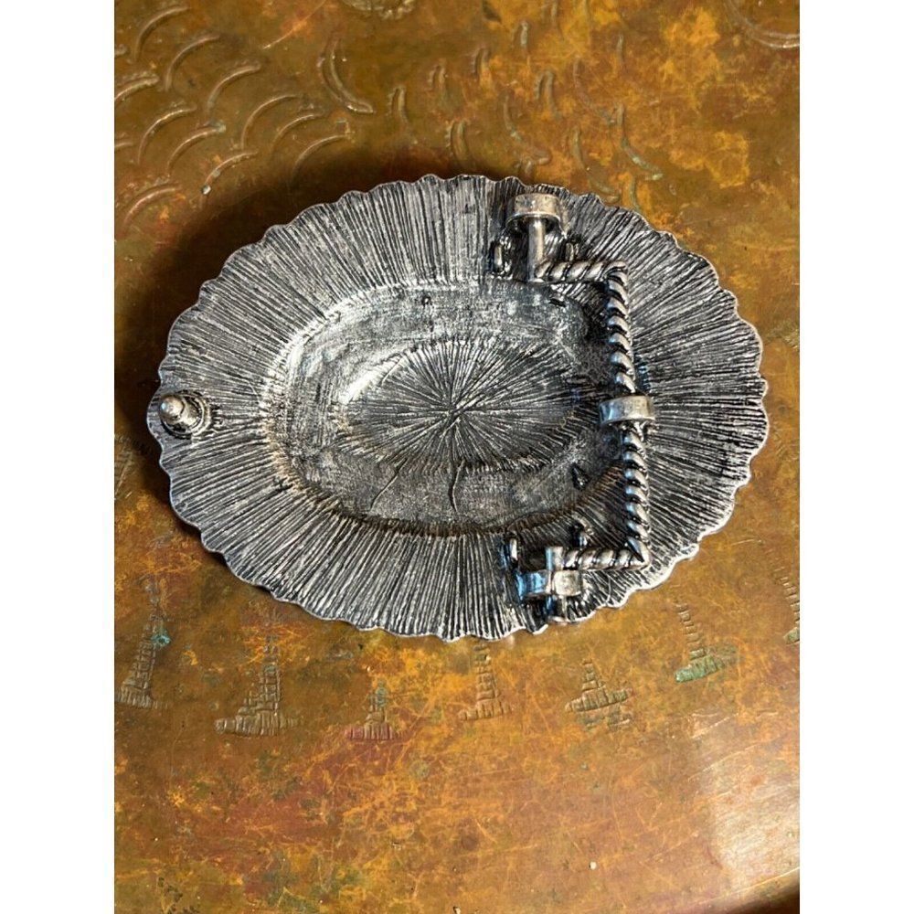 TURQUOISE CONCH WESTERN SILVER BELT ADJUSTABLE BUCKLE MEN WOMEN Father’s Day dad - Picture 6 of 10